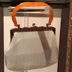 Whiting and Davis enamel mesh purse,